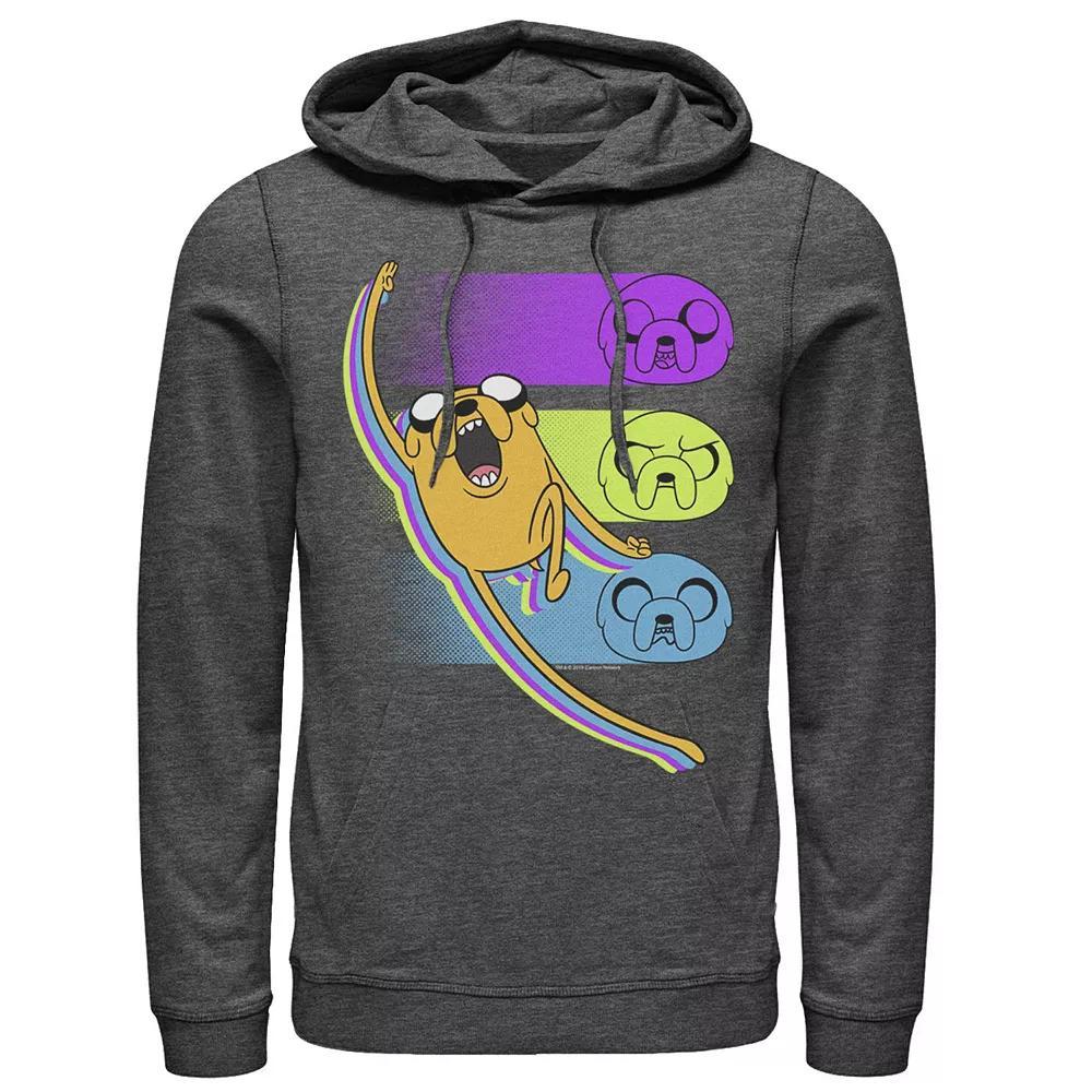 Men's Cartoon Network Adventure Time Jake Emotions Hoodie, Size: Medium, Athletic Grey Product Image