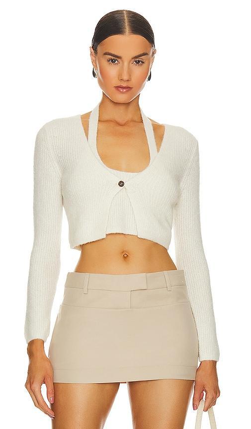 Twinset Long Sleeve Halter Cardigan Alexander Wang Product Image