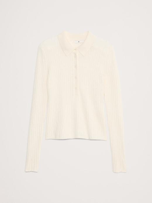 Ribbed Merino Sweater Polo Product Image