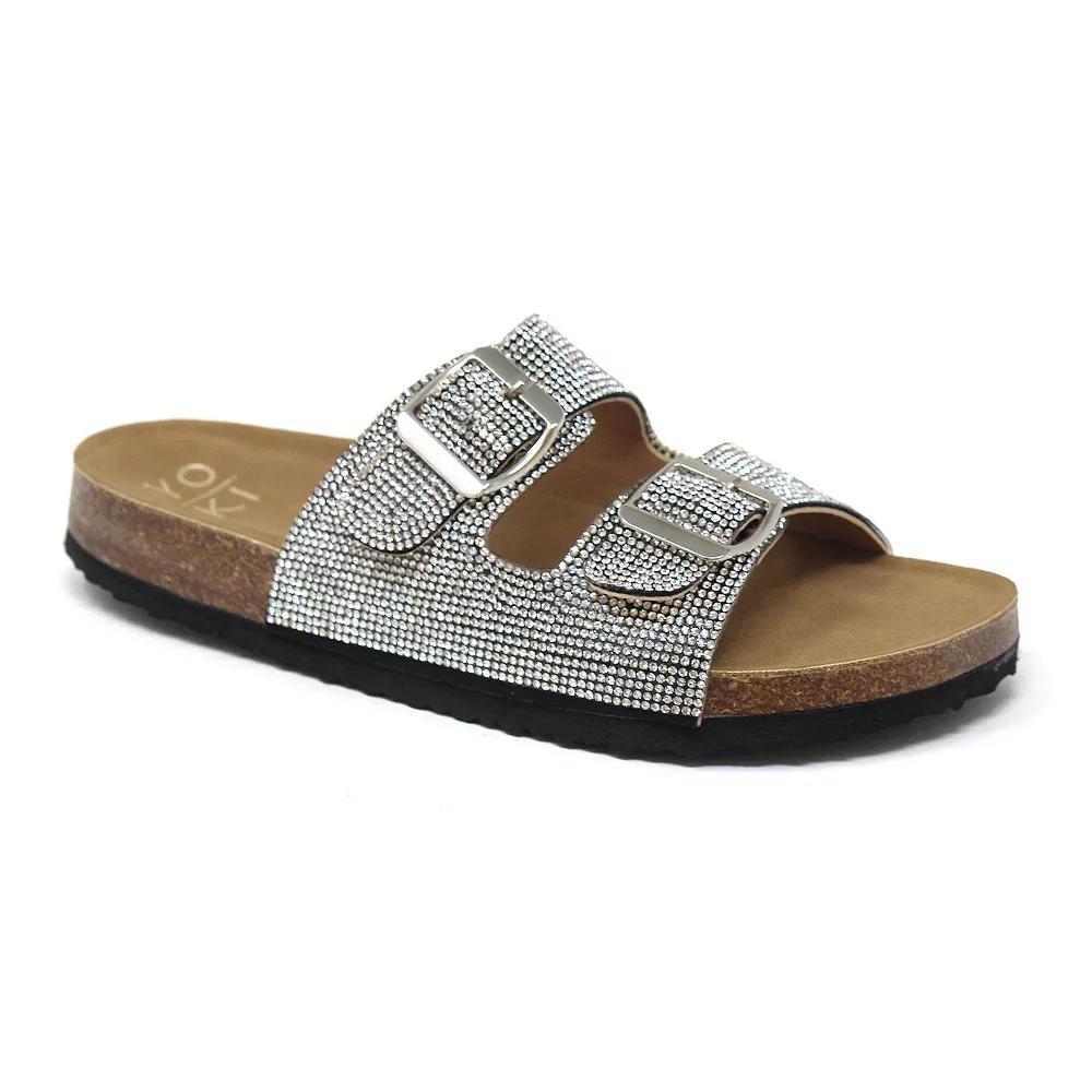 Yoki Gian 107 Women's Slide Sandals, Size: 8.5, Black Product Image