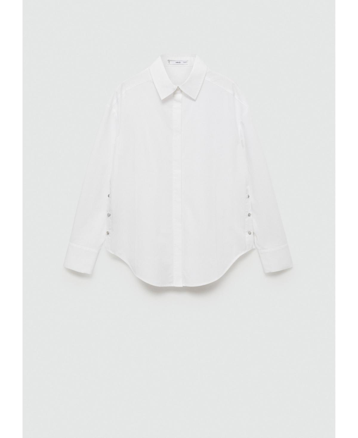 Mango Womens Jewel Buttons Lyocell Shirt Product Image