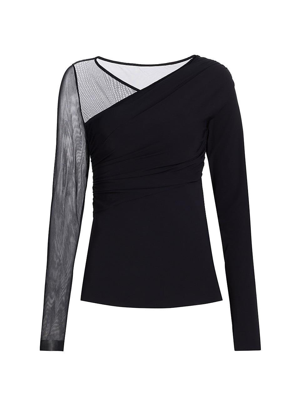 Womens Riccio Mesh Jersey Illusion Top Product Image