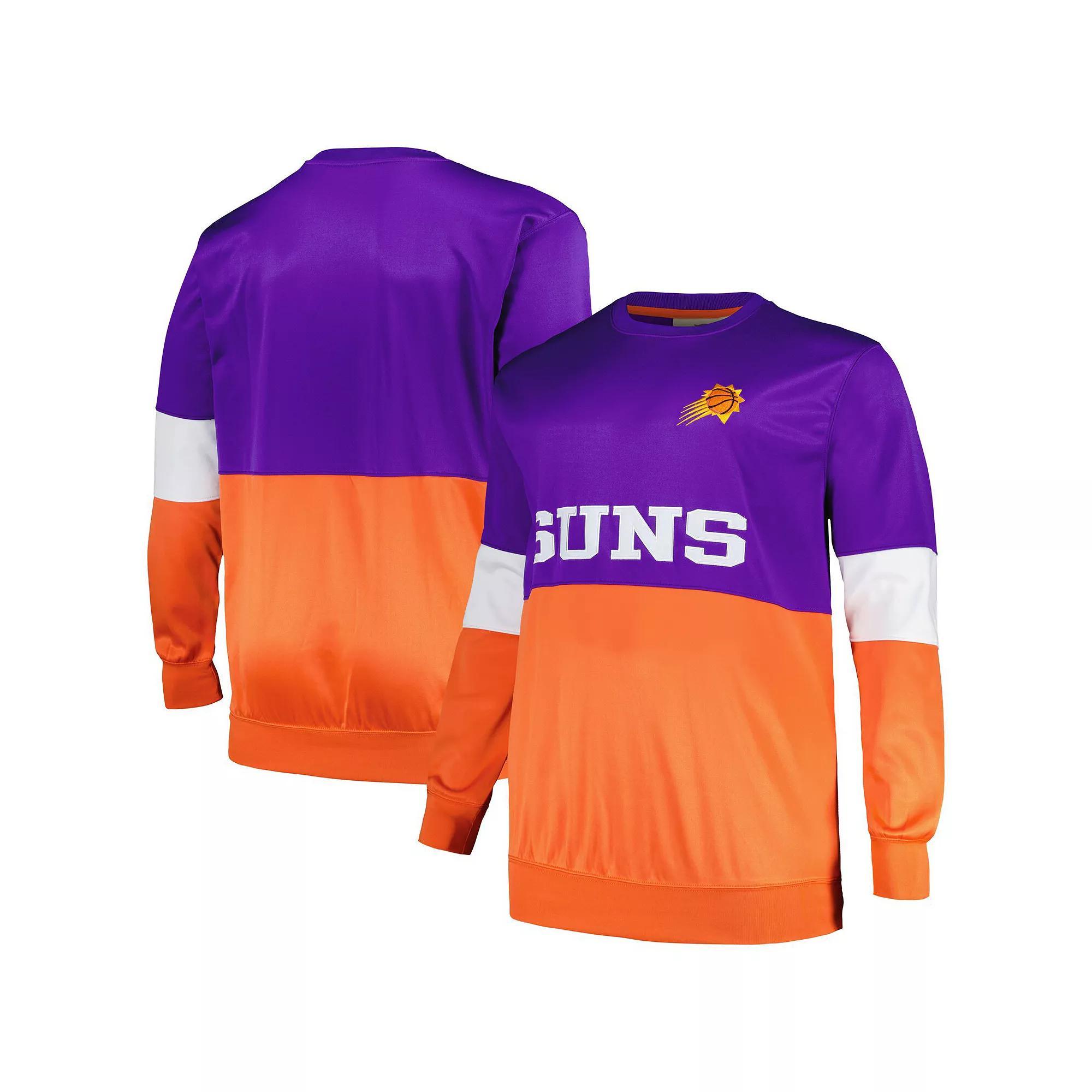 Men's Fanatics Branded Purple/Orange Phoenix Suns Big & Tall Split Pullover Sweatshirt, Size: 4XB, Phx Purple Product Image