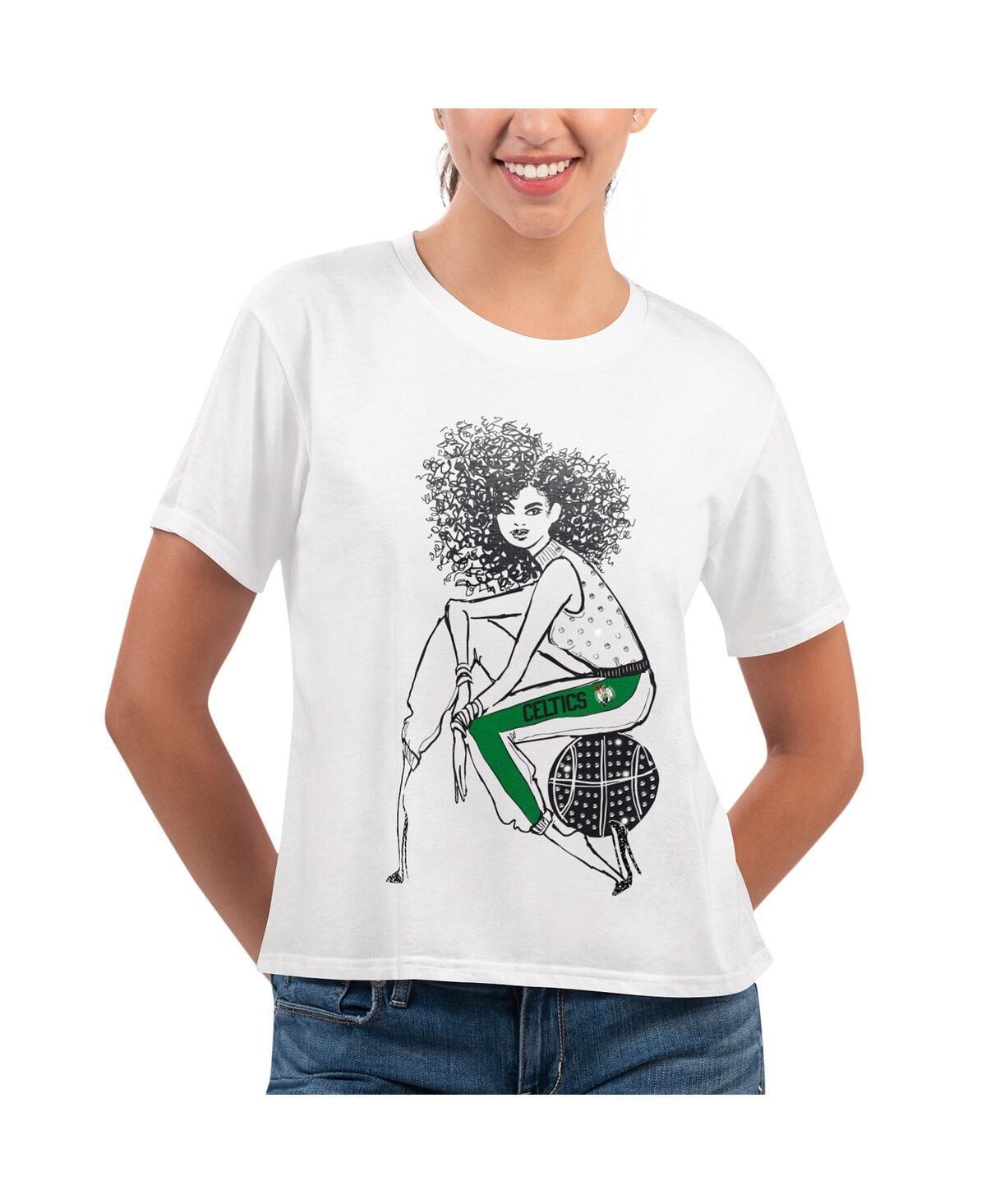 Women's G-III 4Her by Carl Banks White Chicago Bulls Play the Ball Cropped T-Shirt, Size: XL Product Image