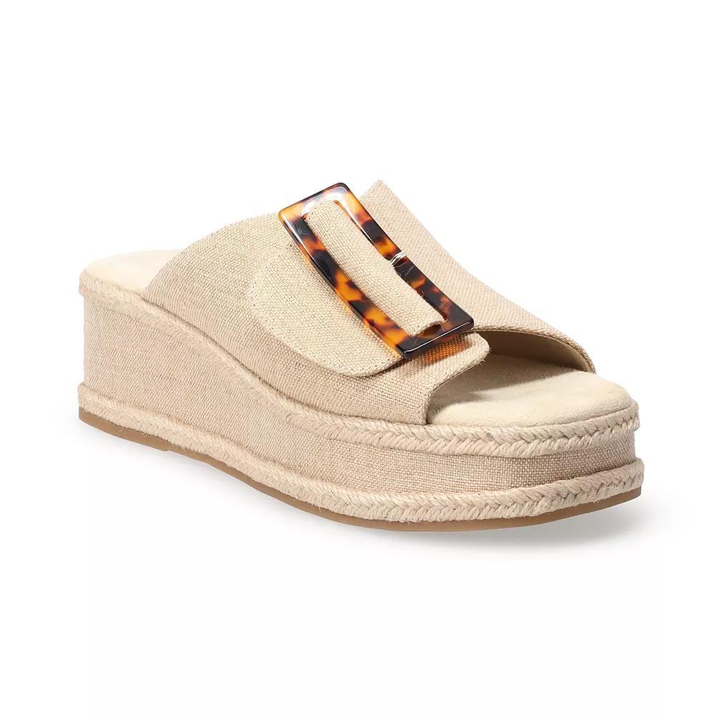 Sonoma Goods For Life Long Buckle Womens Flatform Sandals Product Image