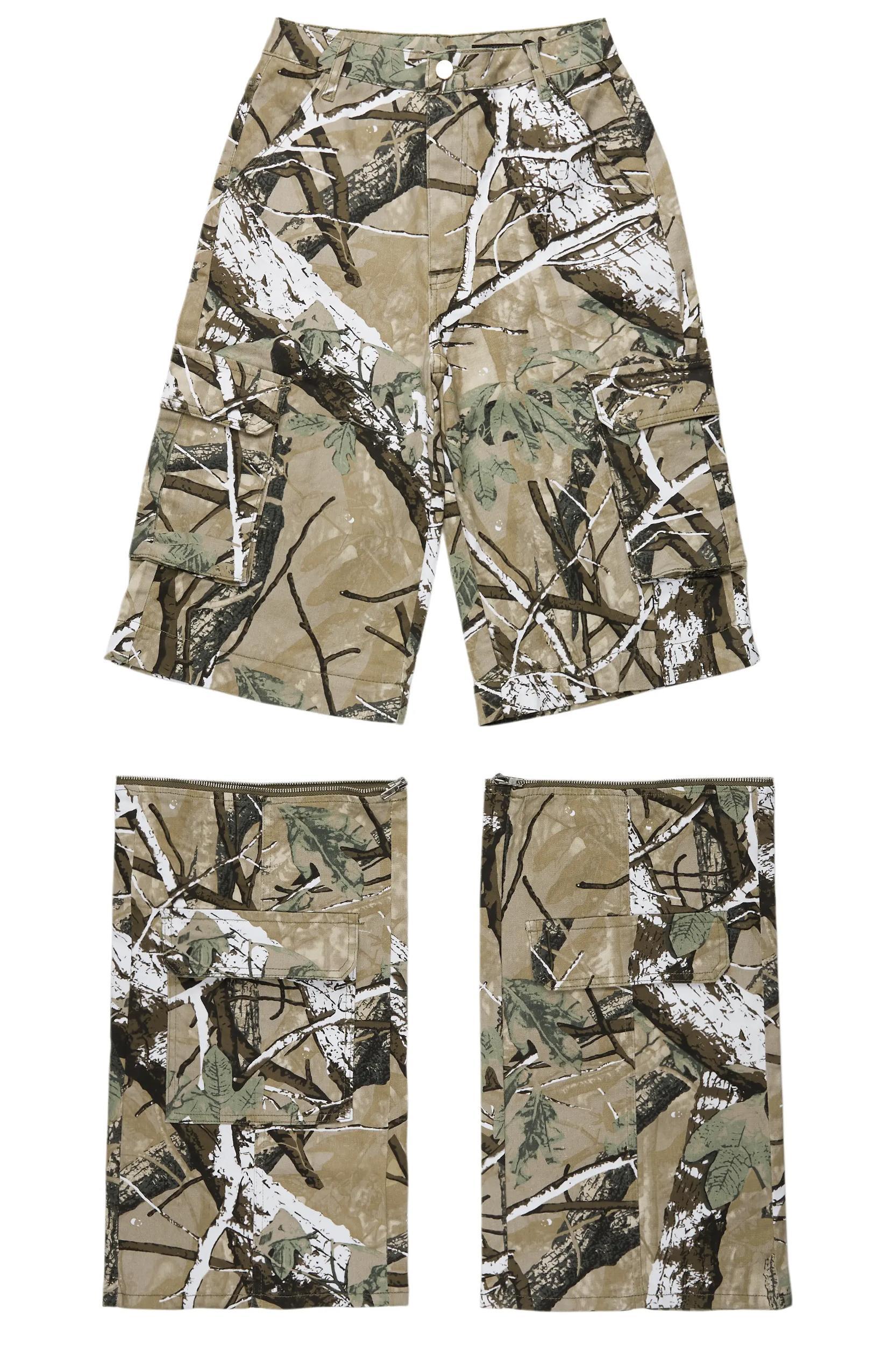 Precious Tree Camo Baggy Stacked Jean Female Product Image