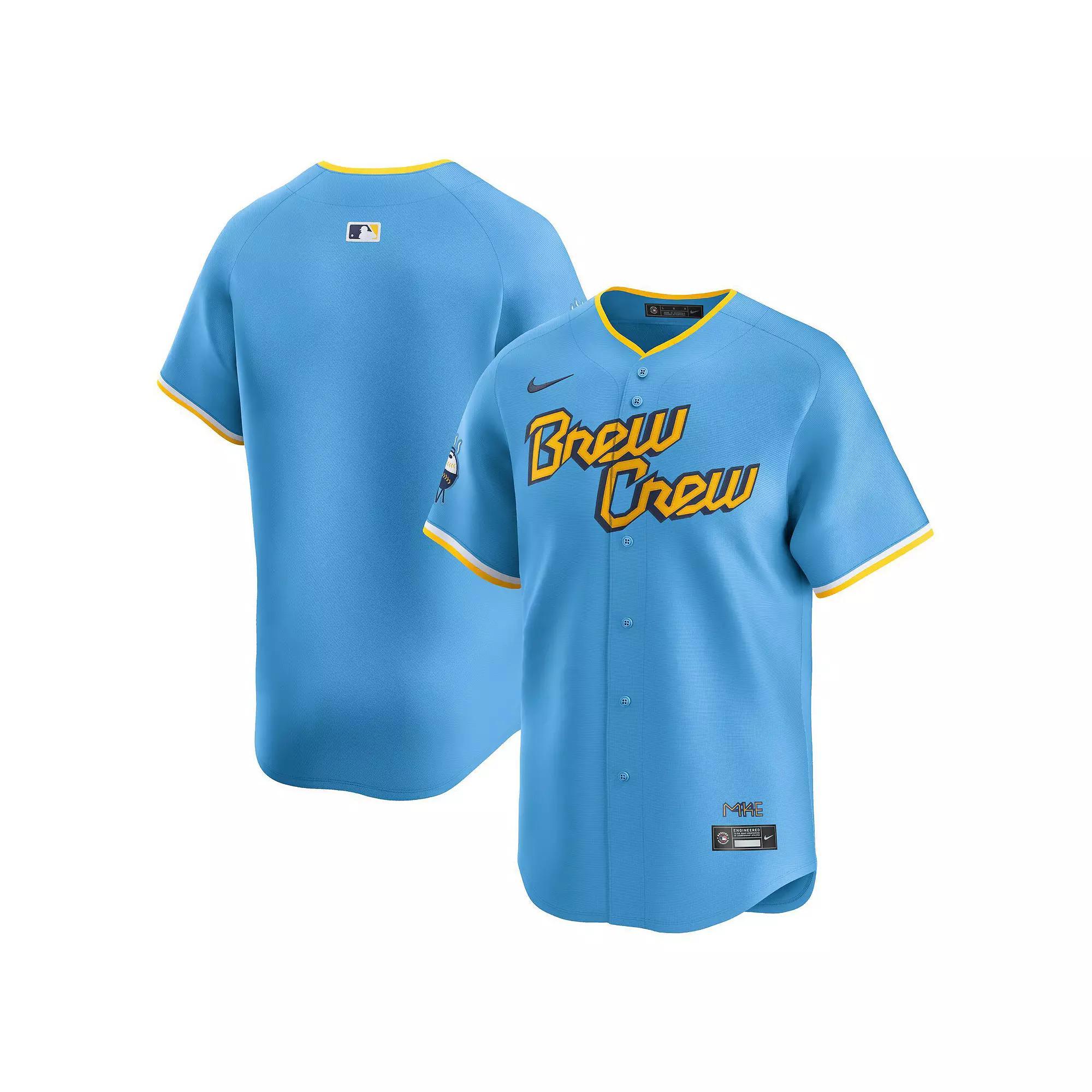 Mens Nike Christian Yelich Powder Blue Milwaukee Brewers City Connect Limited Player Jersey Product Image