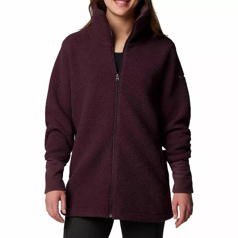 Women's Columbia Blue Point Creek Zip Front Fleece Jacket, Size: XXL, Shark Product Image