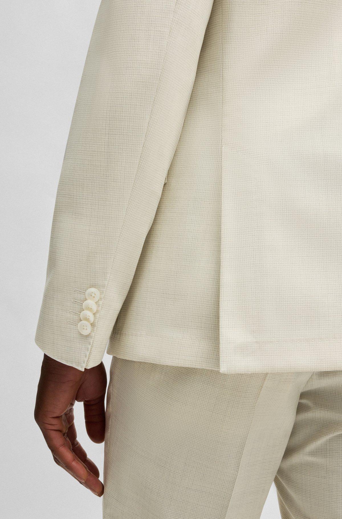 Slim-fit suit jacket in a patterned wool blend Product Image