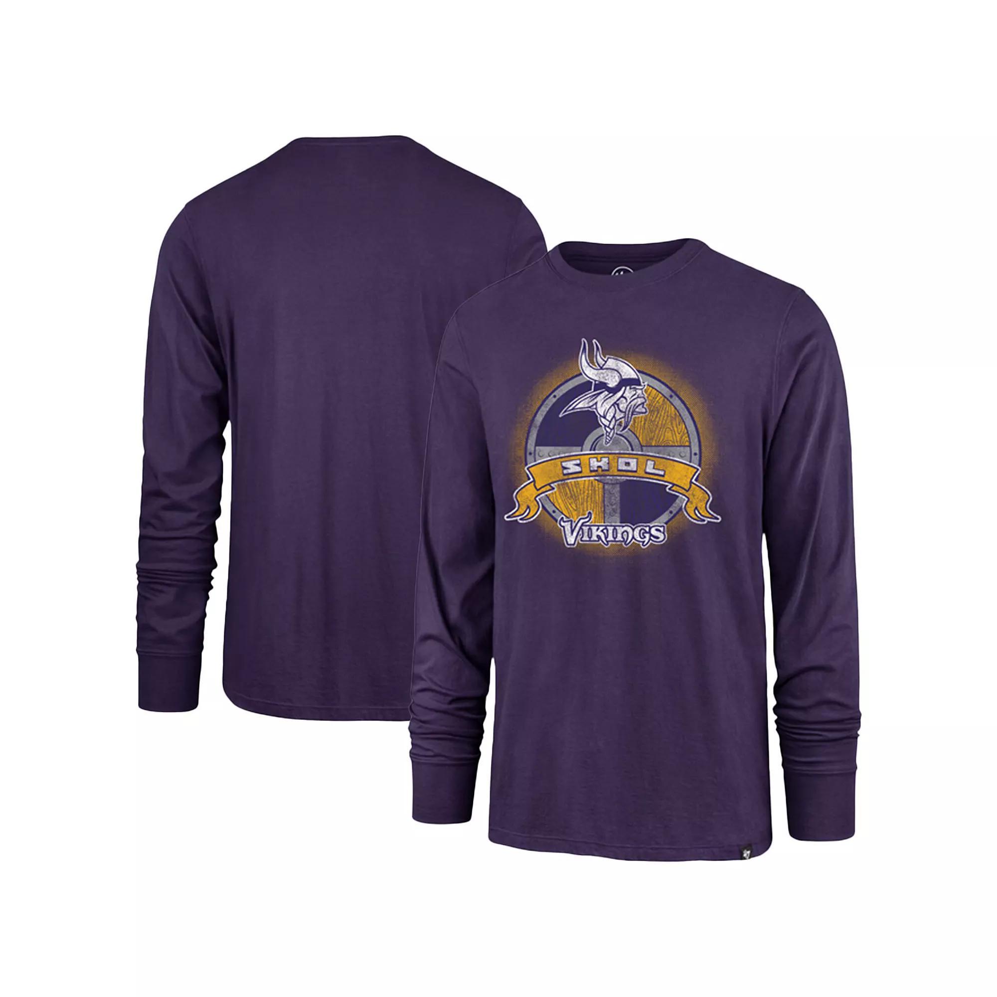 Men's '47 Purple Minnesota Vikings Regional Super Rival Long Sleeve T-Shirt, Size: XXL Product Image