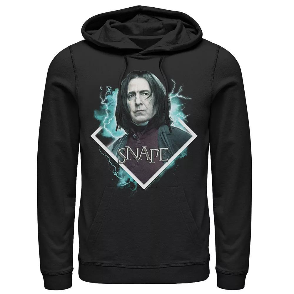 Men's Harry Potter Snape Blue Lightning Character Portrait Graphic Pullover Hoodie, Size: Large, Grey Heather Product Image
