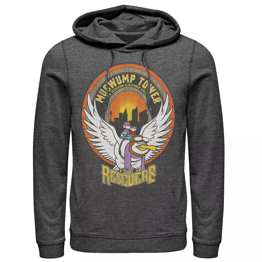 Disneys The Rescuers Mens Mugwump Tower Albatross Airlines Hoodie Grey Heather Product Image