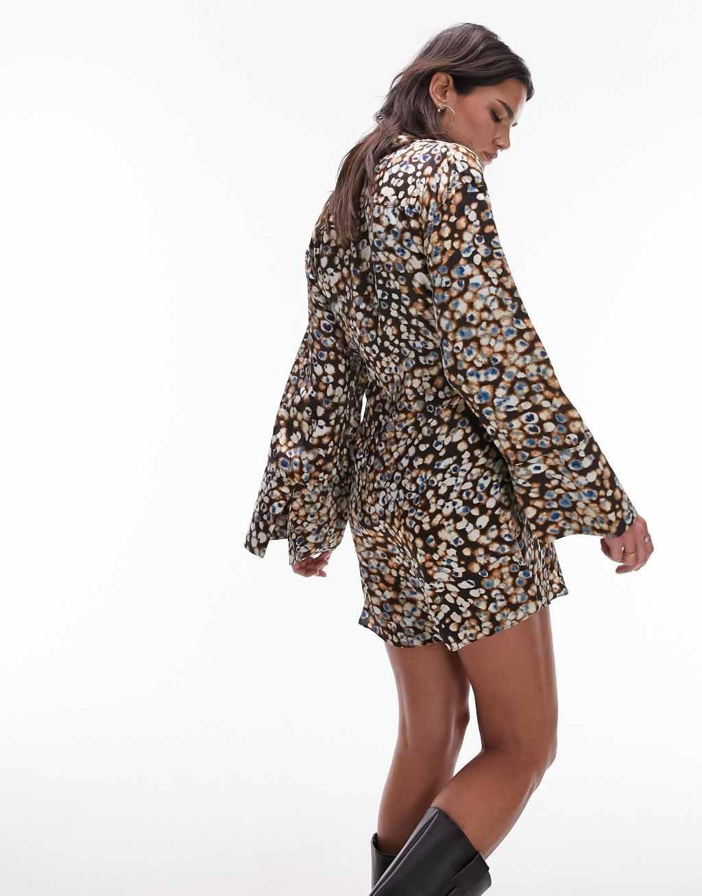 Topshop kimono mini shirt dress Product Image