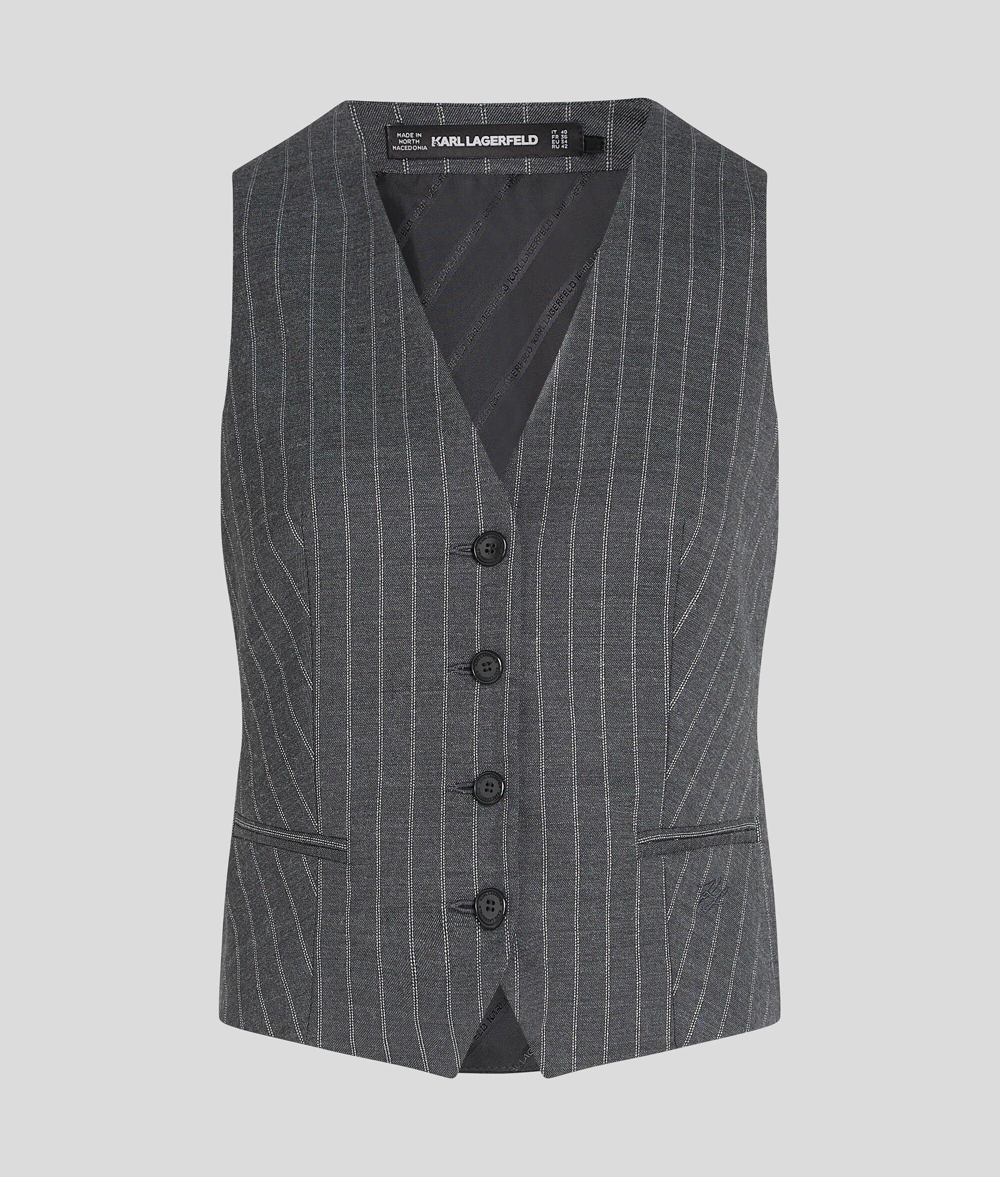 METALLIC PINSTRIPE WRAP PANTS Product Image