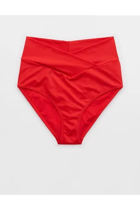 Aerie Crossover High Waisted Bikini Bottom Women's Product Image