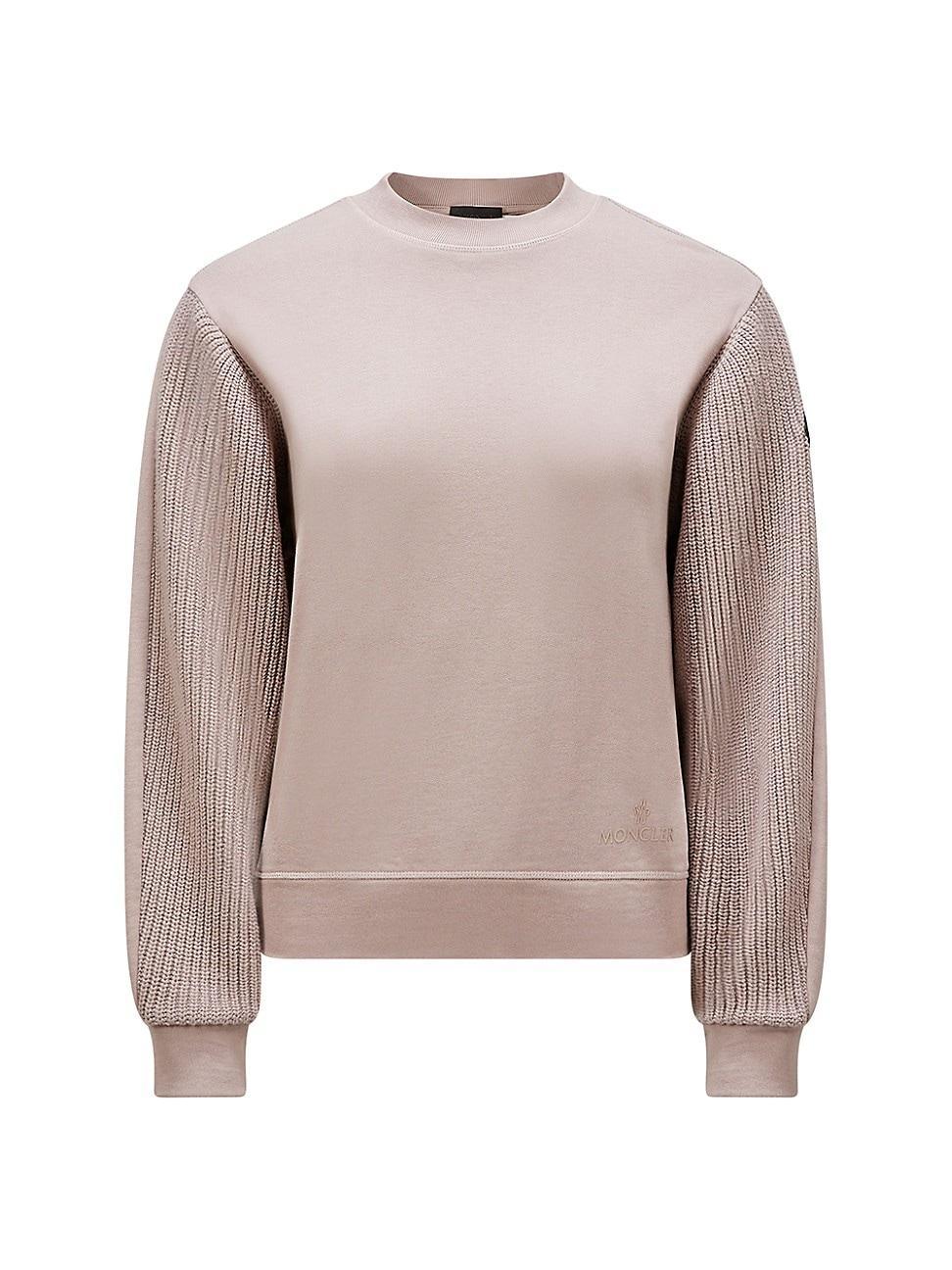 Womens Cotton Fleece Crewneck Sweatshirt Product Image