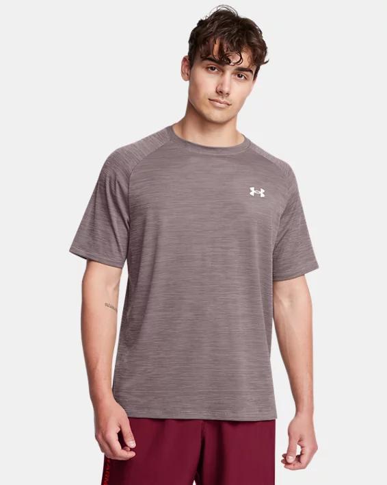 Men's Under Armour Tech Textured Short Sleeve Tee, Size: Small, Black Product Image
