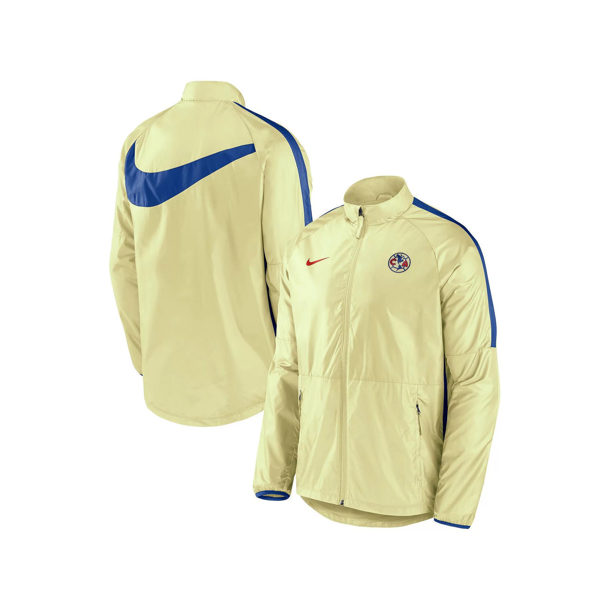 Men's Nike Yellow Club America Academy AWF Raglan Full-Zip Jacket, Size: Small, Caf Yellow Product Image
