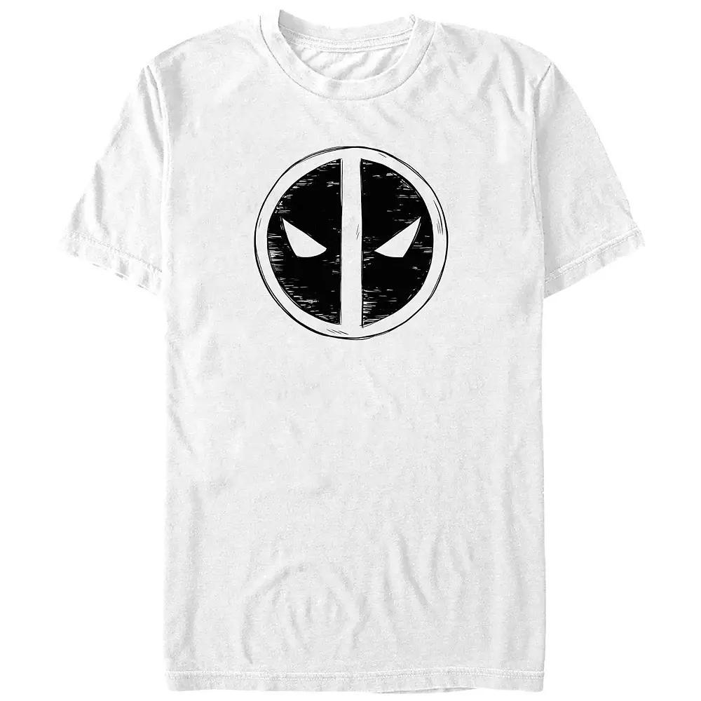 Big & Tall Marvel Deadpool Scribble Emblem Graphic Tee, Men's, Size: 5XB, White Product Image