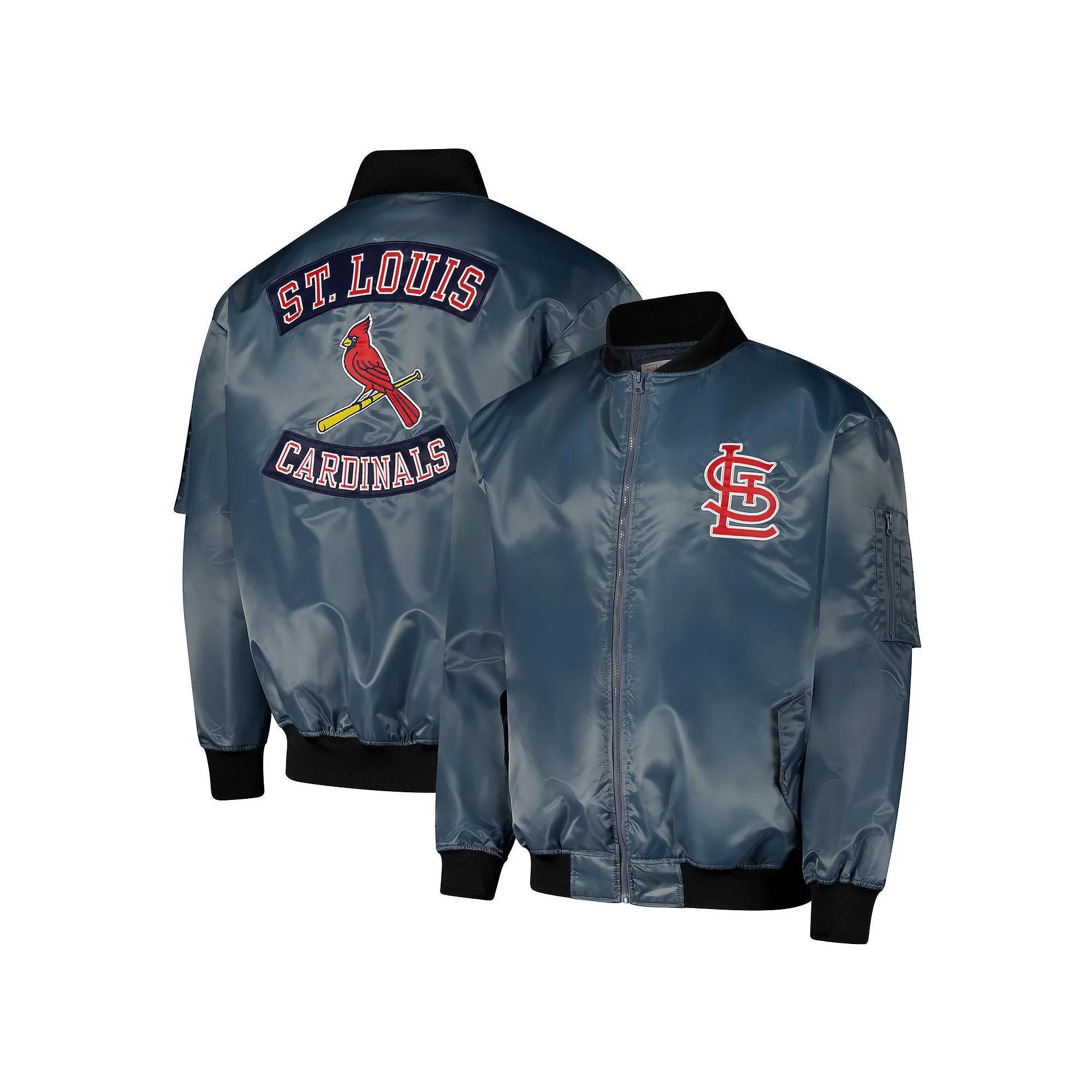 Men's Profile Charcoal St. Louis Cardinals Big & Tall Full-Zip Bomber Jacket, Size: 6XB Product Image