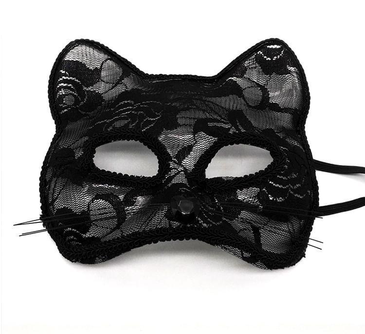 Halloween Lace Cat Mask Product Image
