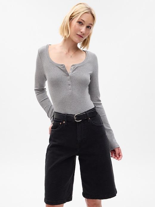 Modern Rib Henley Bodysuit Product Image