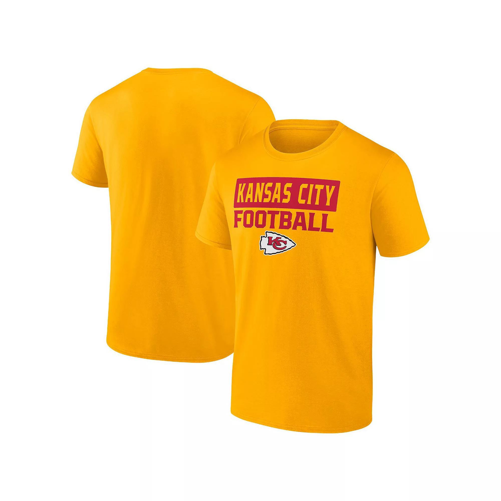Men's Fanatics  Gold Kansas City Chiefs Serve T-Shirt, Size: 4XL Product Image