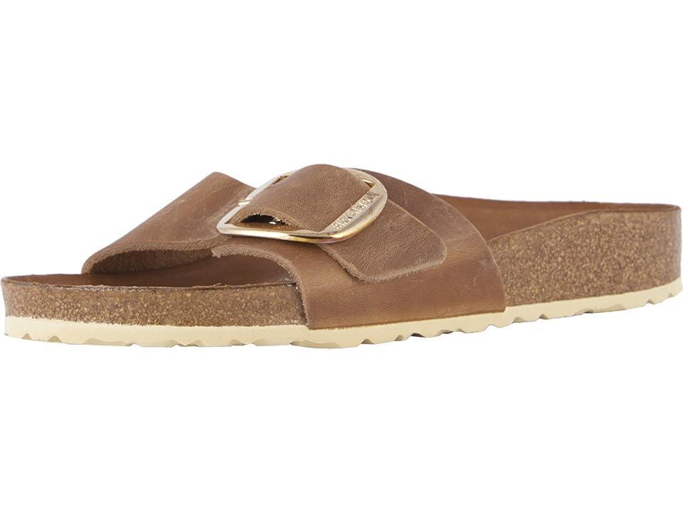 Birkenstock Womens Madrid Big Buckle Detail Oiled Leather Sandals Product Image