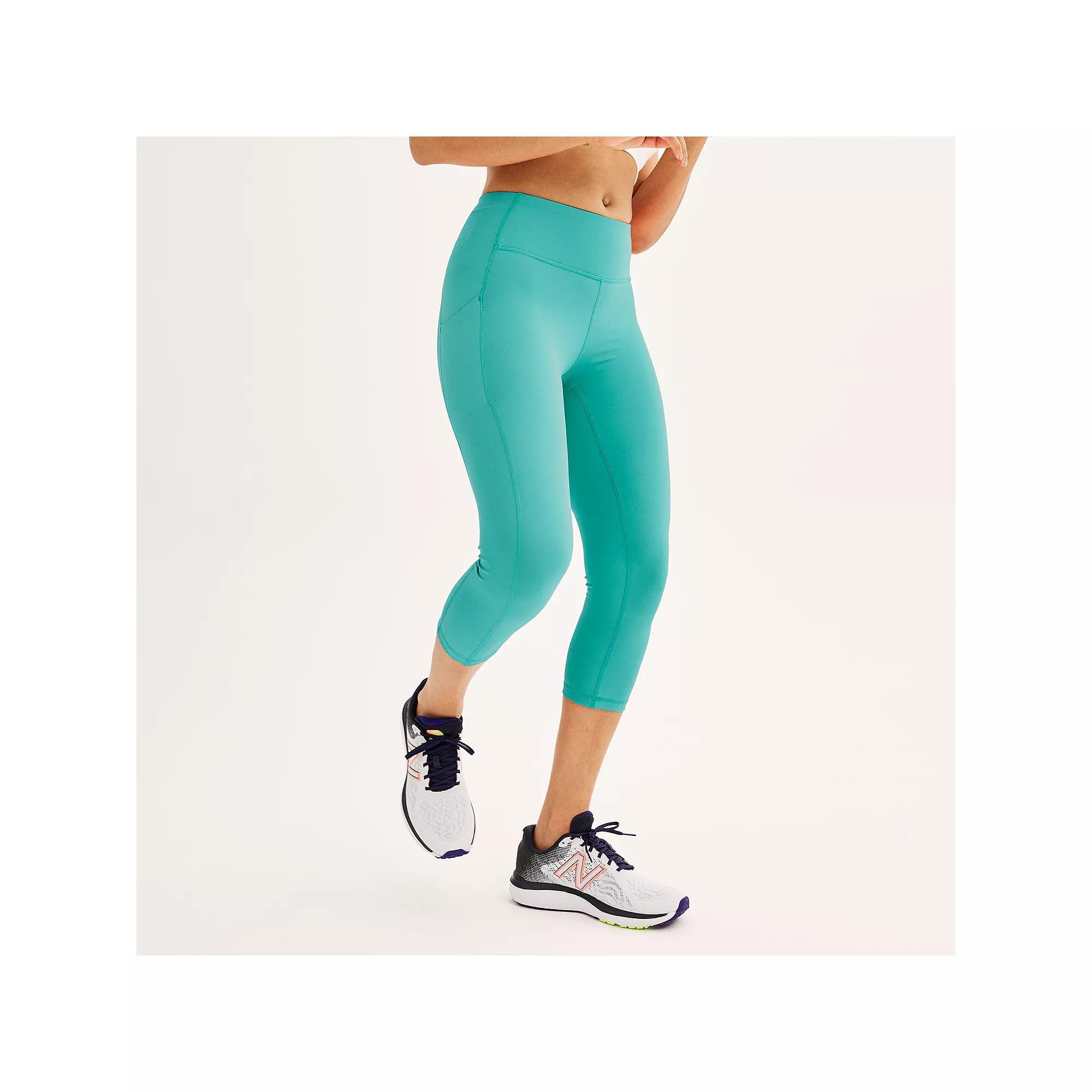 Women's Tek Gear® Ultrastretch Pocket High-Waisted Capri Leggings, Size: Medium, Blue Romance Product Image