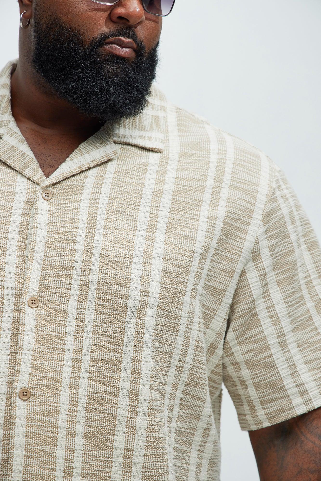 Kam Textured Shirt - Tan/Multi Product Image