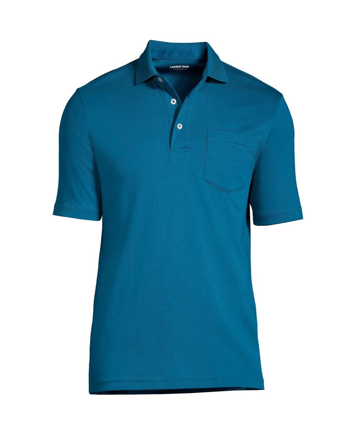 Big & Tall Lands' End Supima Polo, Men's, Size: 4XB, White Product Image