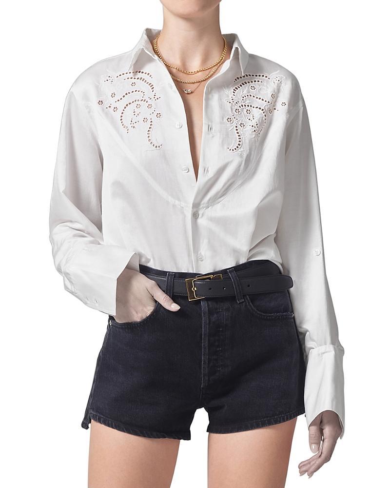 Citizens of Humanity Dree Embroidered Button Front Shirt Product Image
