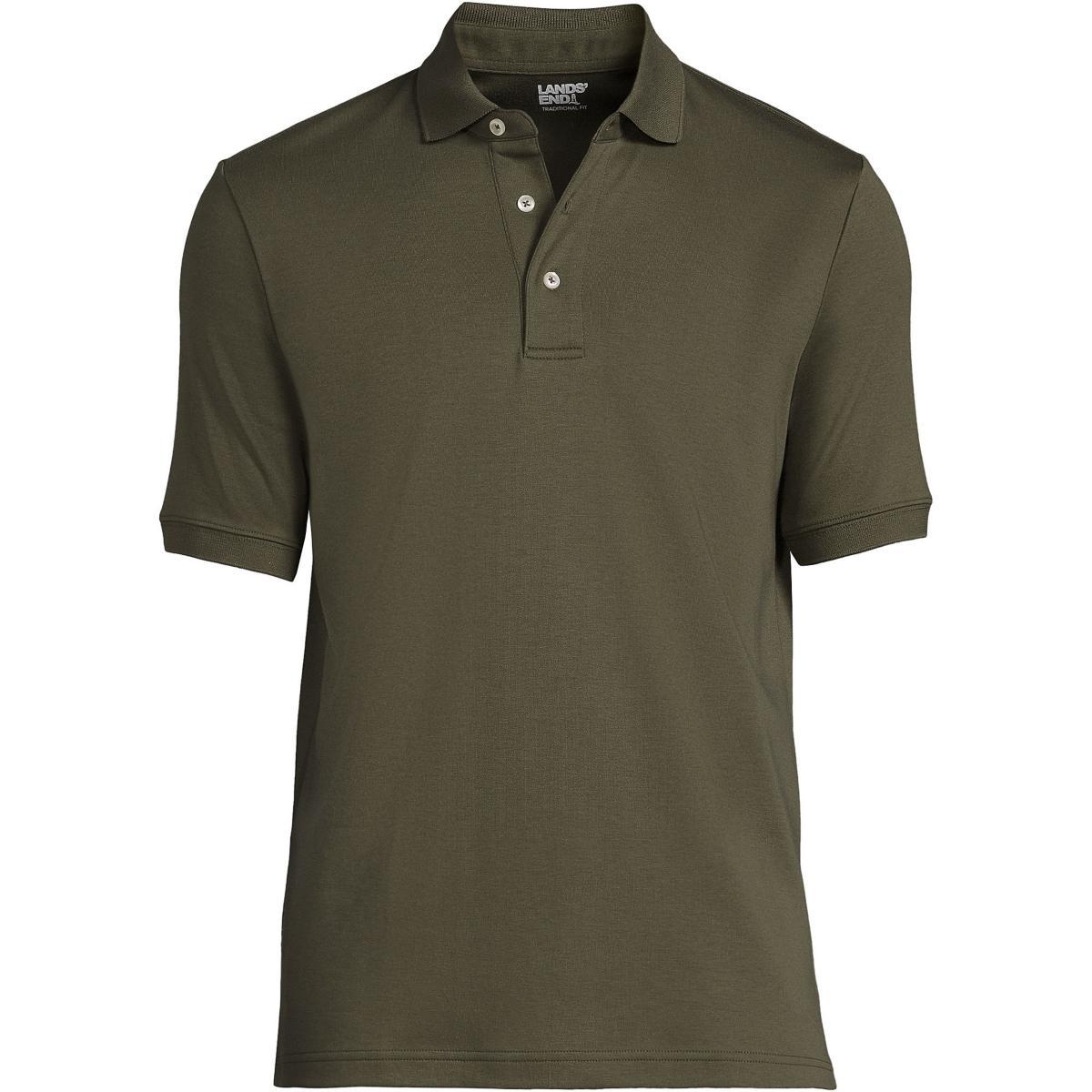Big & Tall Lands' End Super Soft Supima Polo, Men's, Size: XXL Tall, Pale Grey Blue Product Image