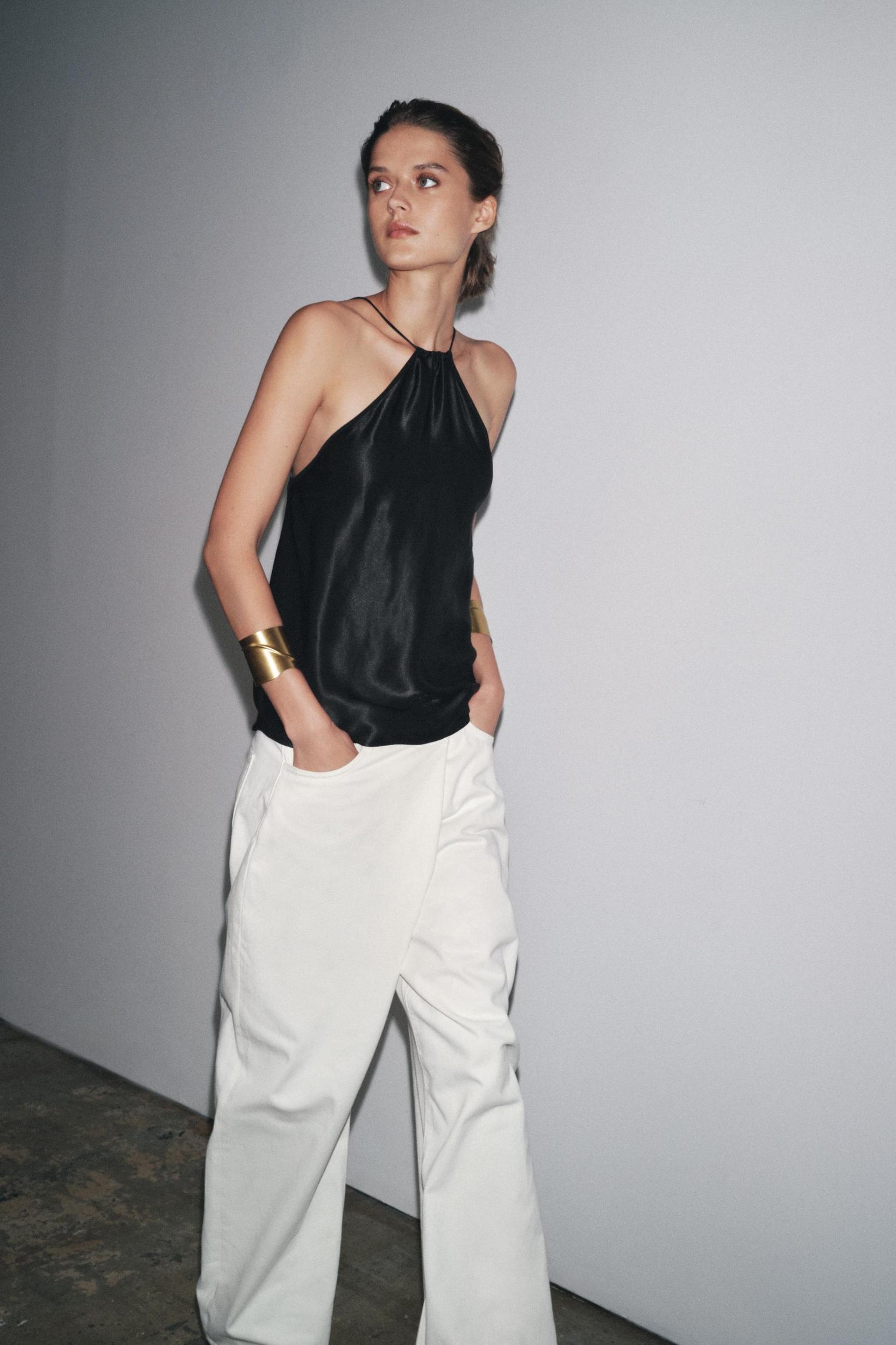 ZW COLLECTION PLEATED COTTON PANTS Product Image