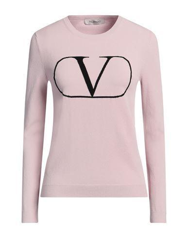 VALENTINO Women's Logo Sweater In Blush Product Image