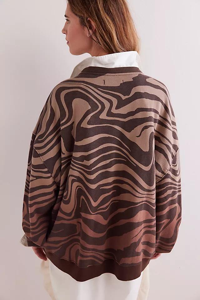 Classic Printed Oversized Crewneck Product Image