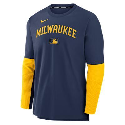 Milwaukee Brewers Authentic Collection Player Nike Men's Dri-FIT MLB Pullover Sweatshirt Product Image