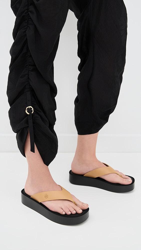 Tory Burch Leather Platform Flip Flops | Shopbop Product Image