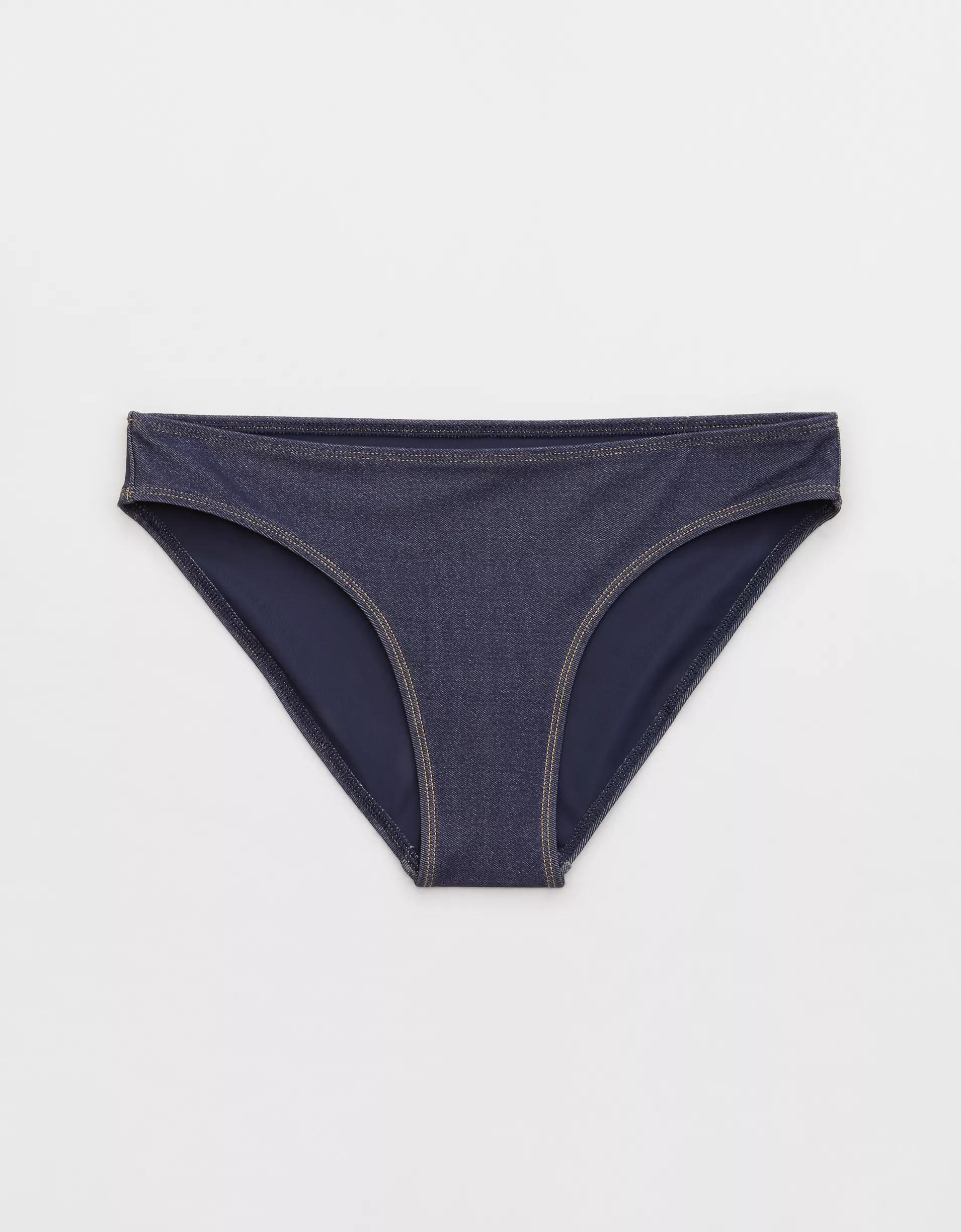 AE x Aerie Match Made In Denim Full Coverage Bikini Bottom Product Image