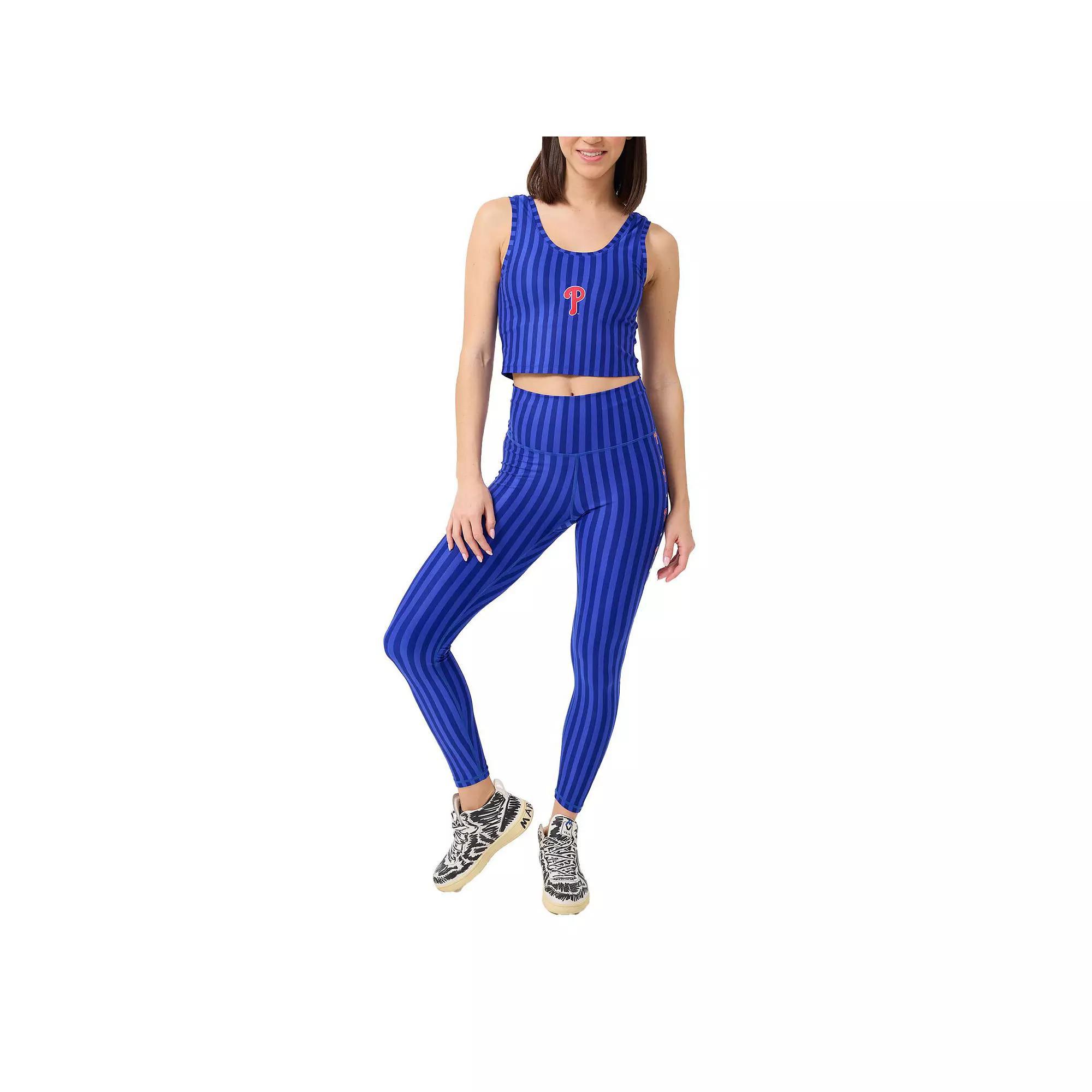 Women's Terez Royal Philadelphia Phillies Printed Crop Tank Top, Size: XL, Blue Product Image