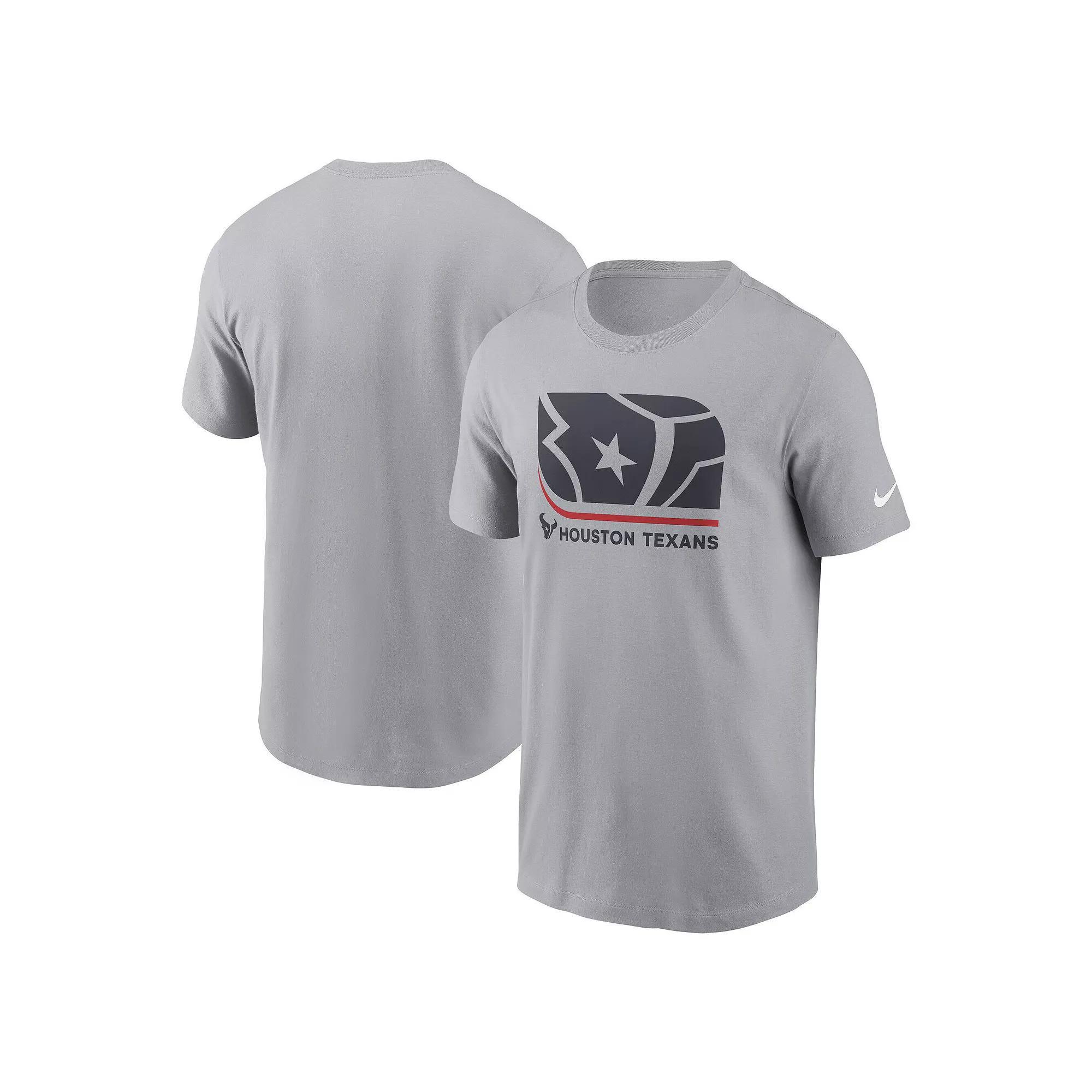 Men's Nike  Gray Houston Texans Lockup Essential T-Shirt, Size: Large, Grey Product Image