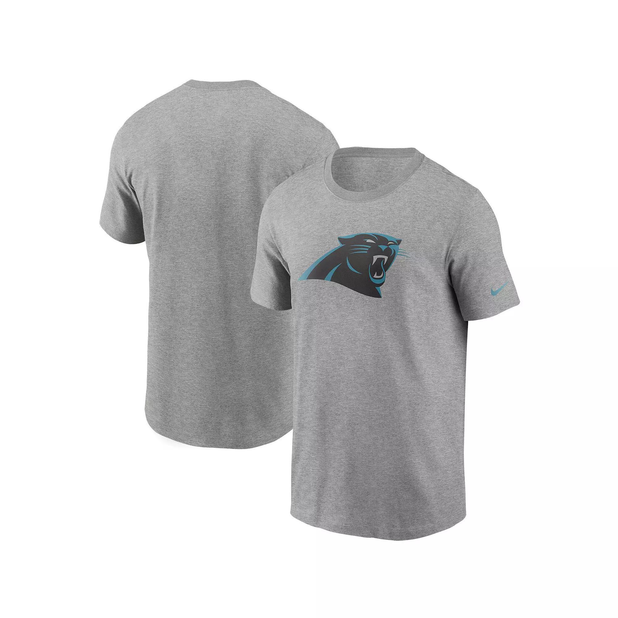 Men's Nike Heathered Gray Carolina Panthers Primary Logo T-Shirt, Size: Medium, Grey Product Image