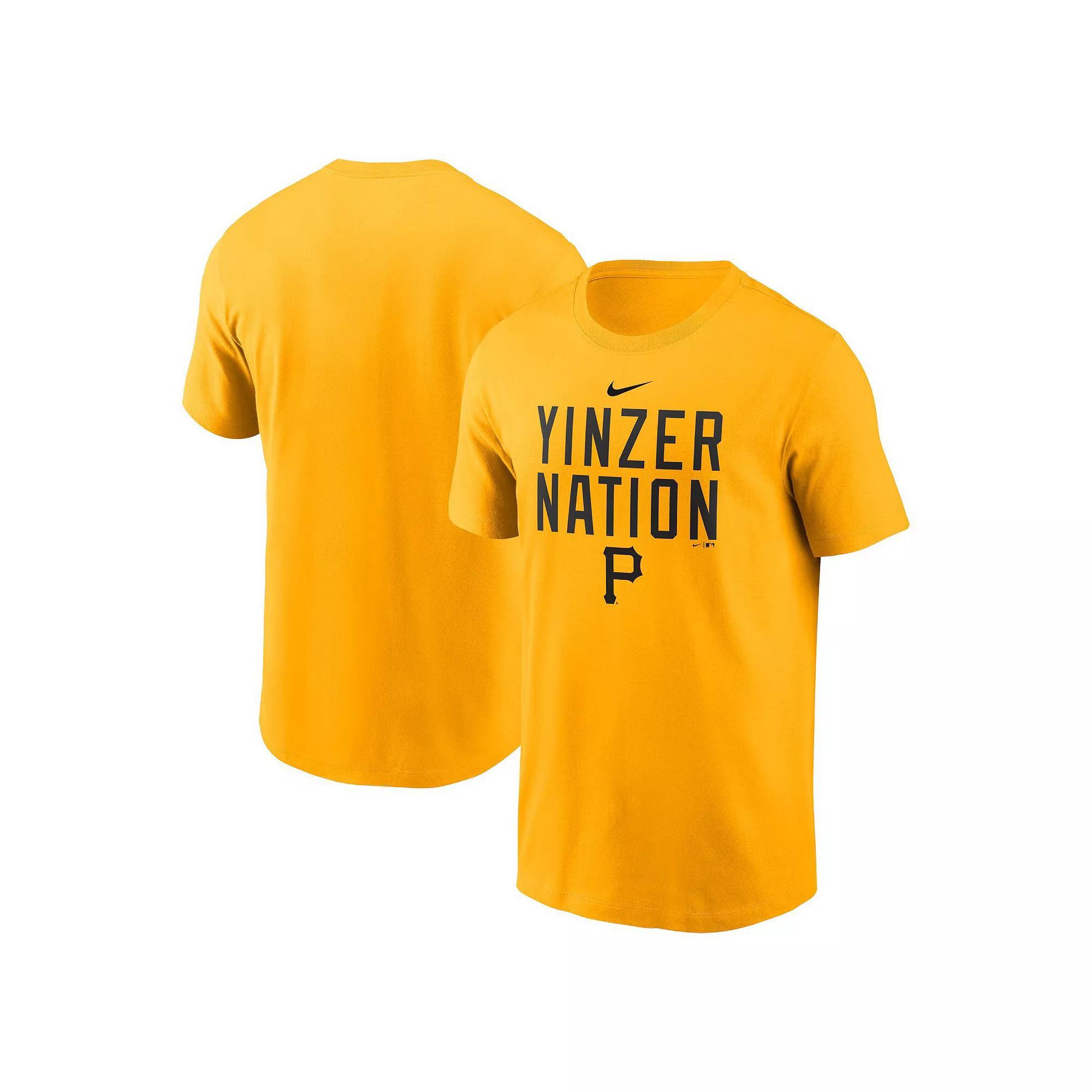 Men's Nike Gold Pittsburgh Pirates Yinzer Nation Local Team T-Shirt, Size: Small Product Image