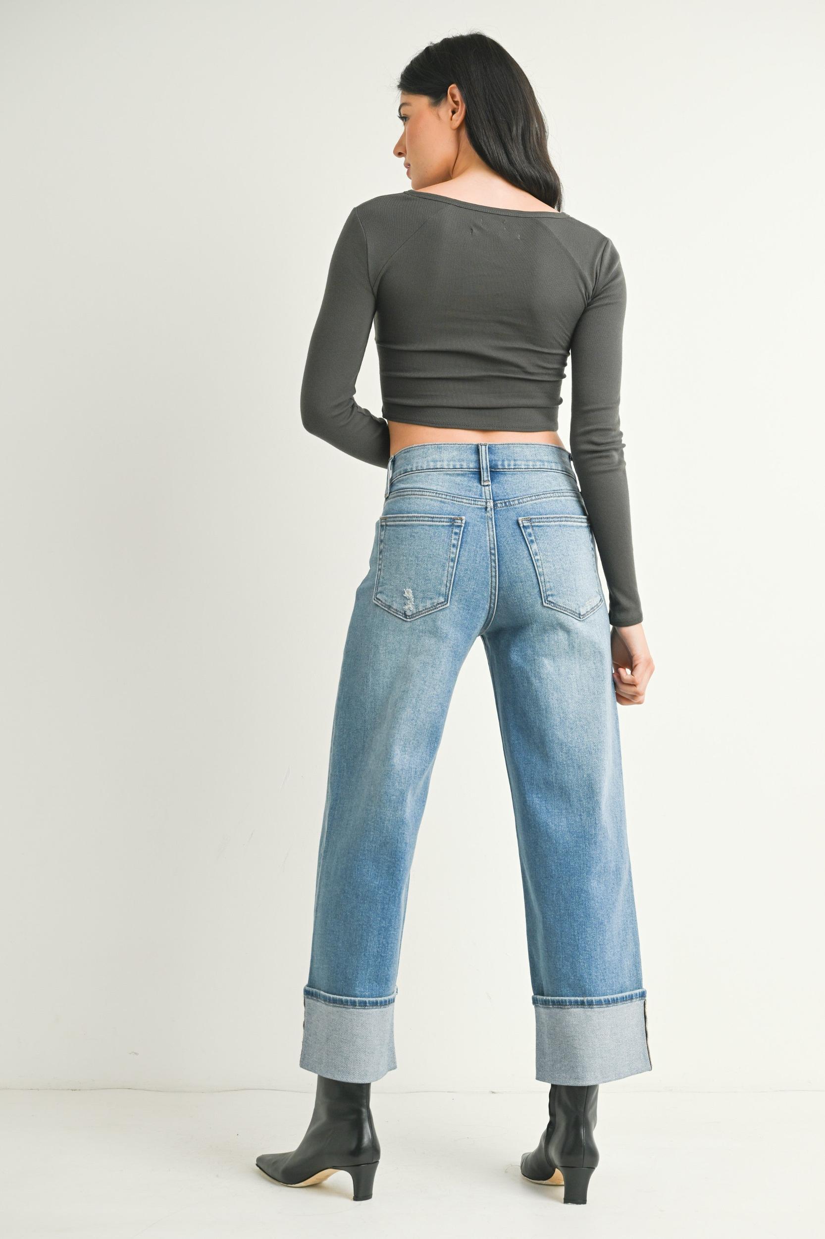 Petite Cuffed Slim Wide Product Image