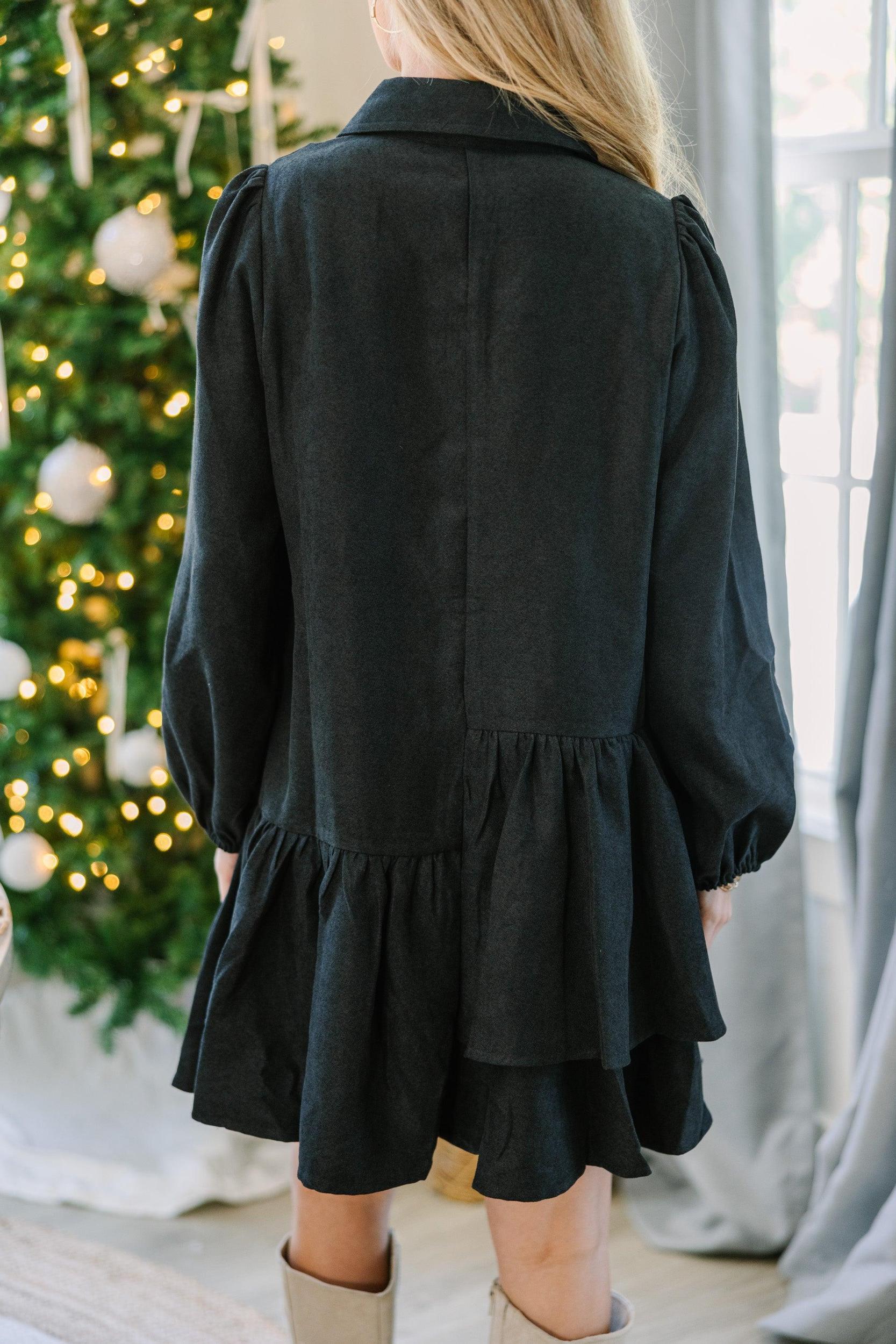 It's Your Place Black Button Down Dress Female Product Image