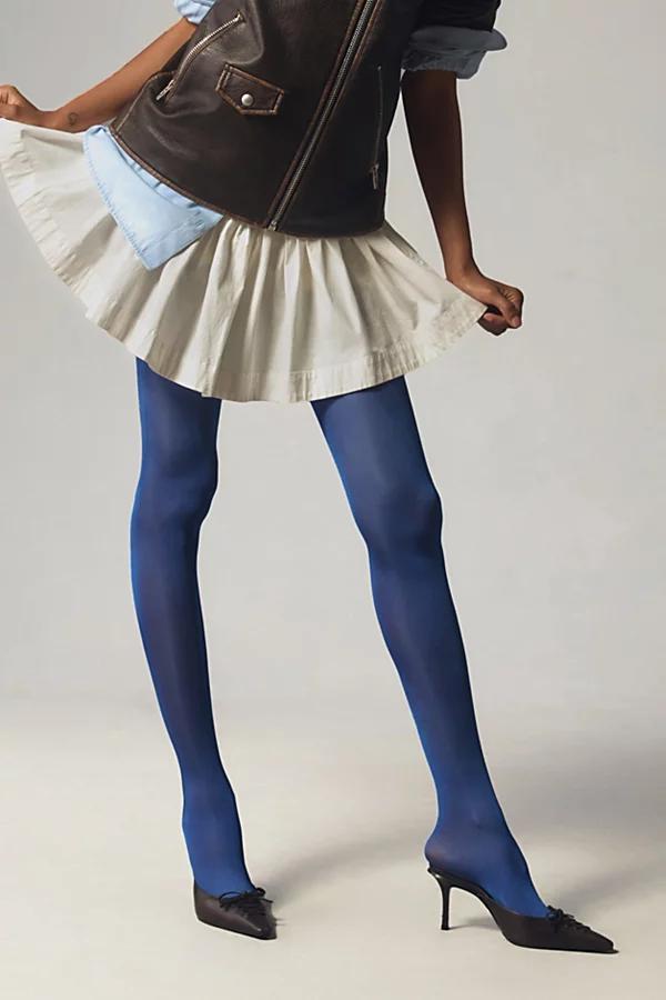 LECHERY® Lustrous Silky Shiny 40 Denier 1 Pair of Pantyhose, Women's, Size: Large-XL, Blue Product Image