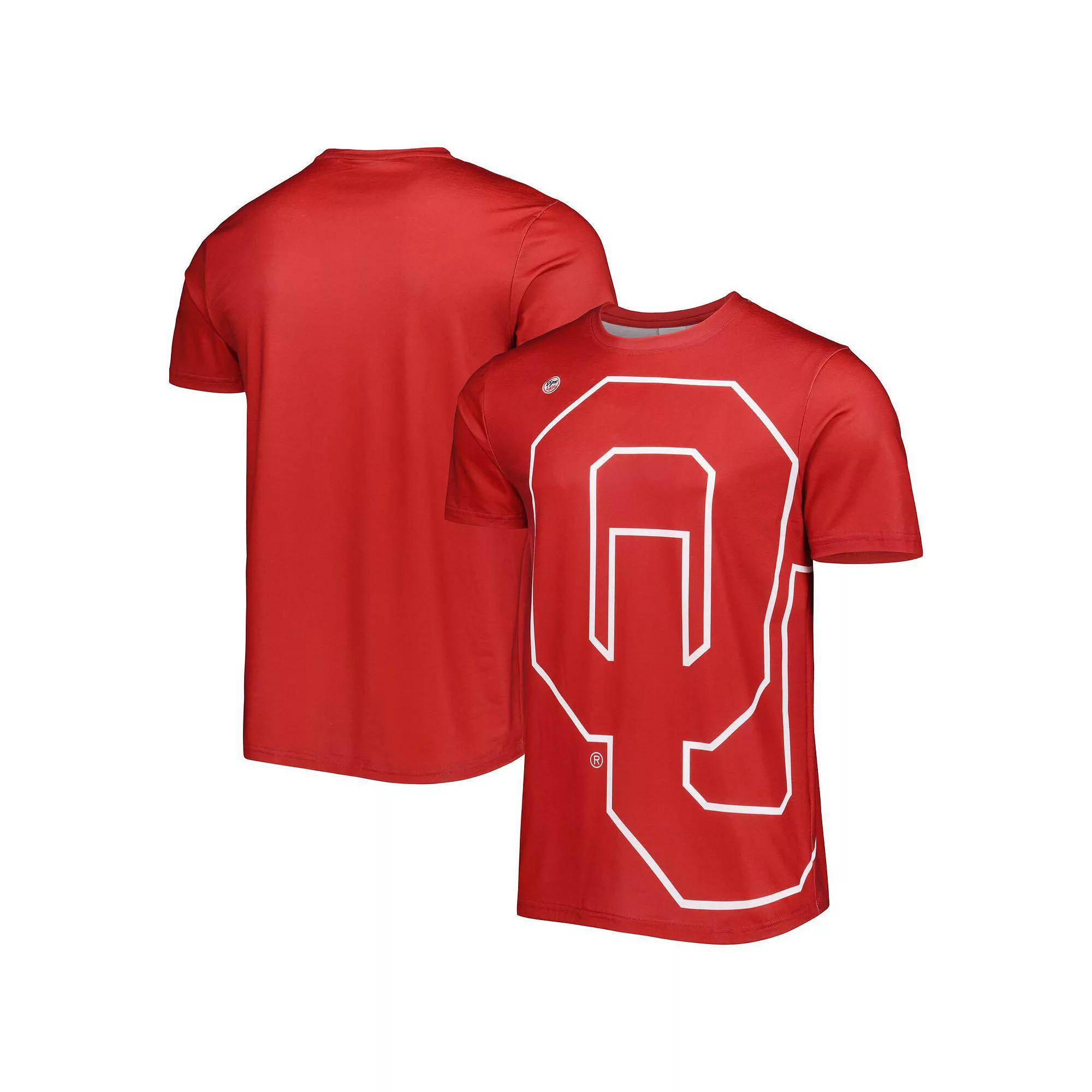 Men's Dyme Lyfe Crimson Oklahoma Sooners Big Logo T-Shirt, Size: Large, Red Product Image