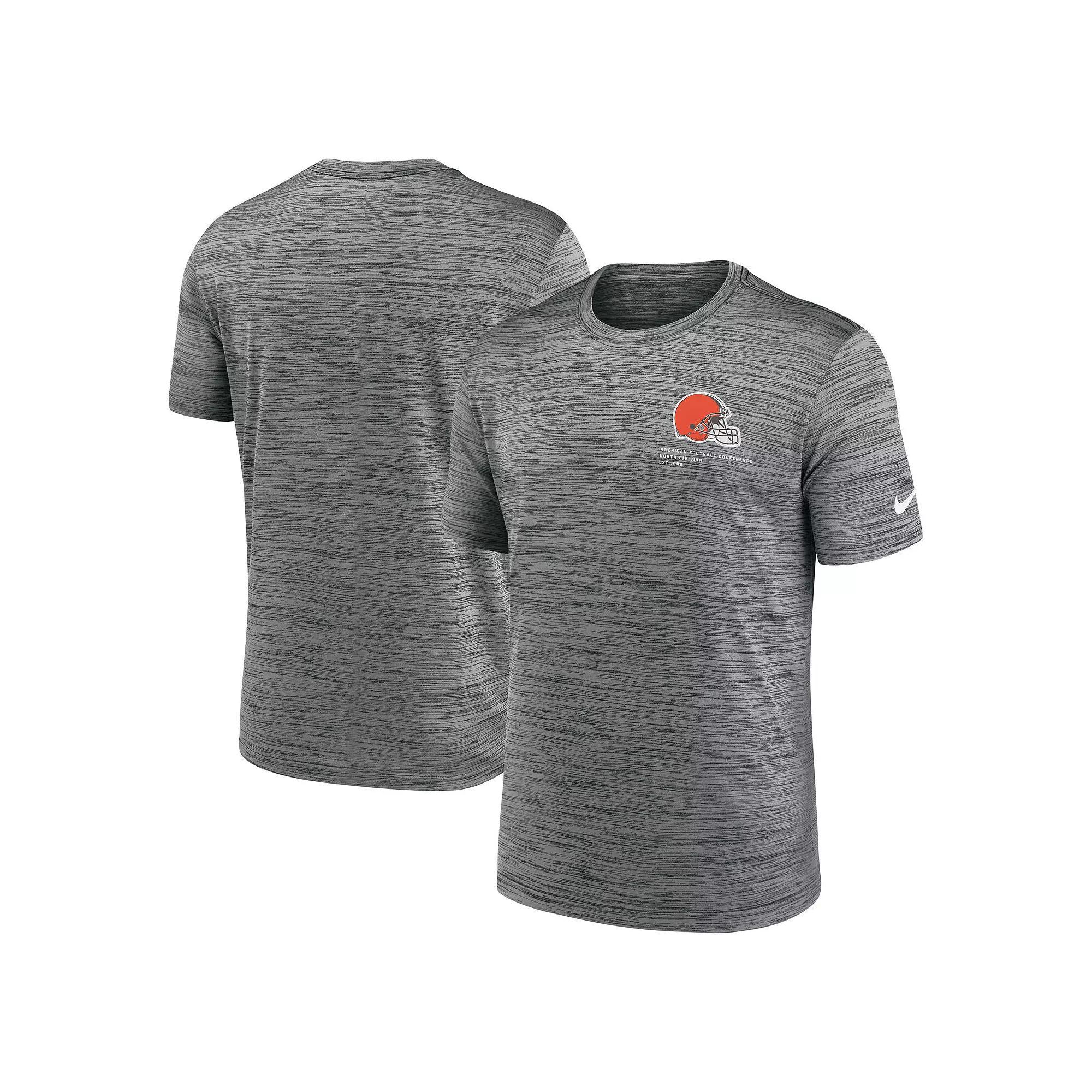 Men's Nike Anthracite Cleveland Browns Velocity Performance T-Shirt, Size: Small, Grey Product Image