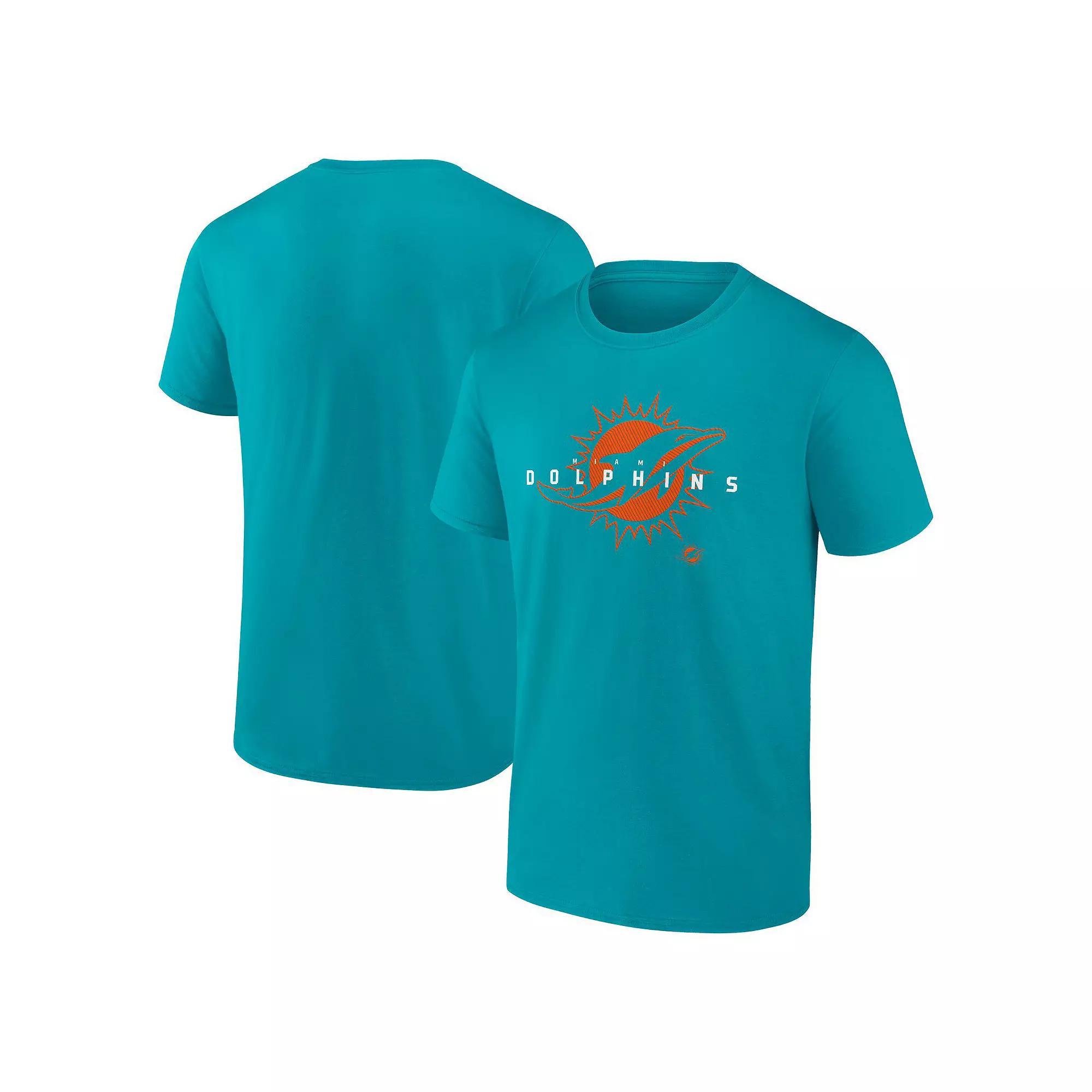 Men's Fanatics Aqua Miami Dolphins Big & Tall Coordinate T-Shirt, Size: 4XB, Turquoise A Product Image
