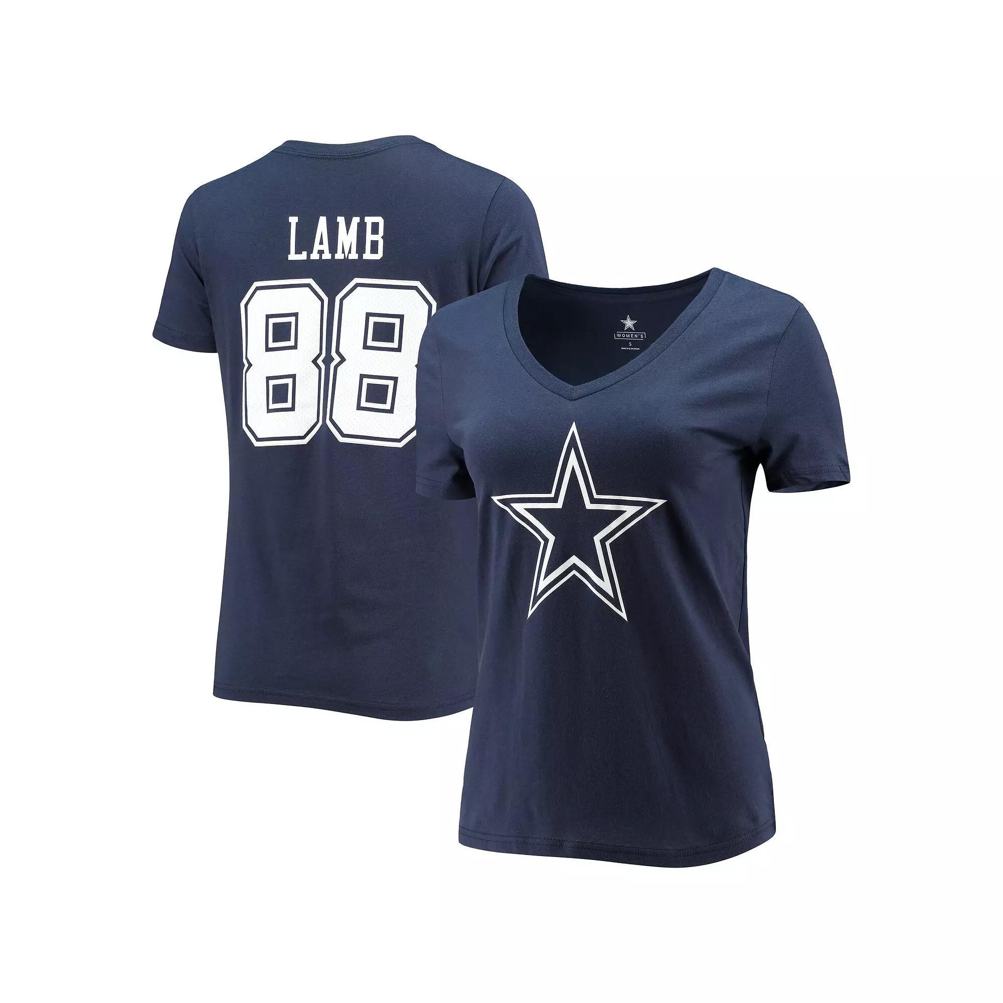 Mens Fanatics Branded CeeDee Lamb Dallas Cowboys Team Player Icon Name & Number T-Shirt Blue Product Image